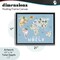 Stupell Industries Kid's Map Of World Blue Floating Frame, design by Carla Daly